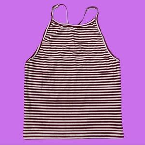 Women’s striped crop tank top. Size small.